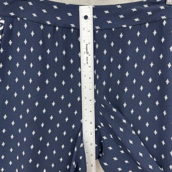 CAbi Track Star Navy White Bandana Print Wide Leg Casual Flowy Pants - Picture 12 of 13